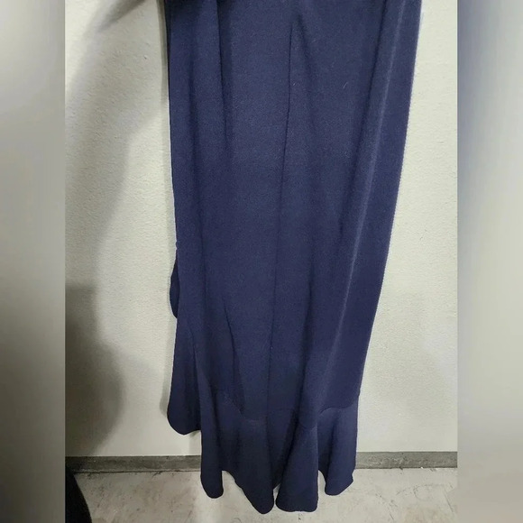 Lulus Majestic Perfection Navy Blue Ruffled Halter Maxi Dress L Wedding Party - Picture 11 of 12